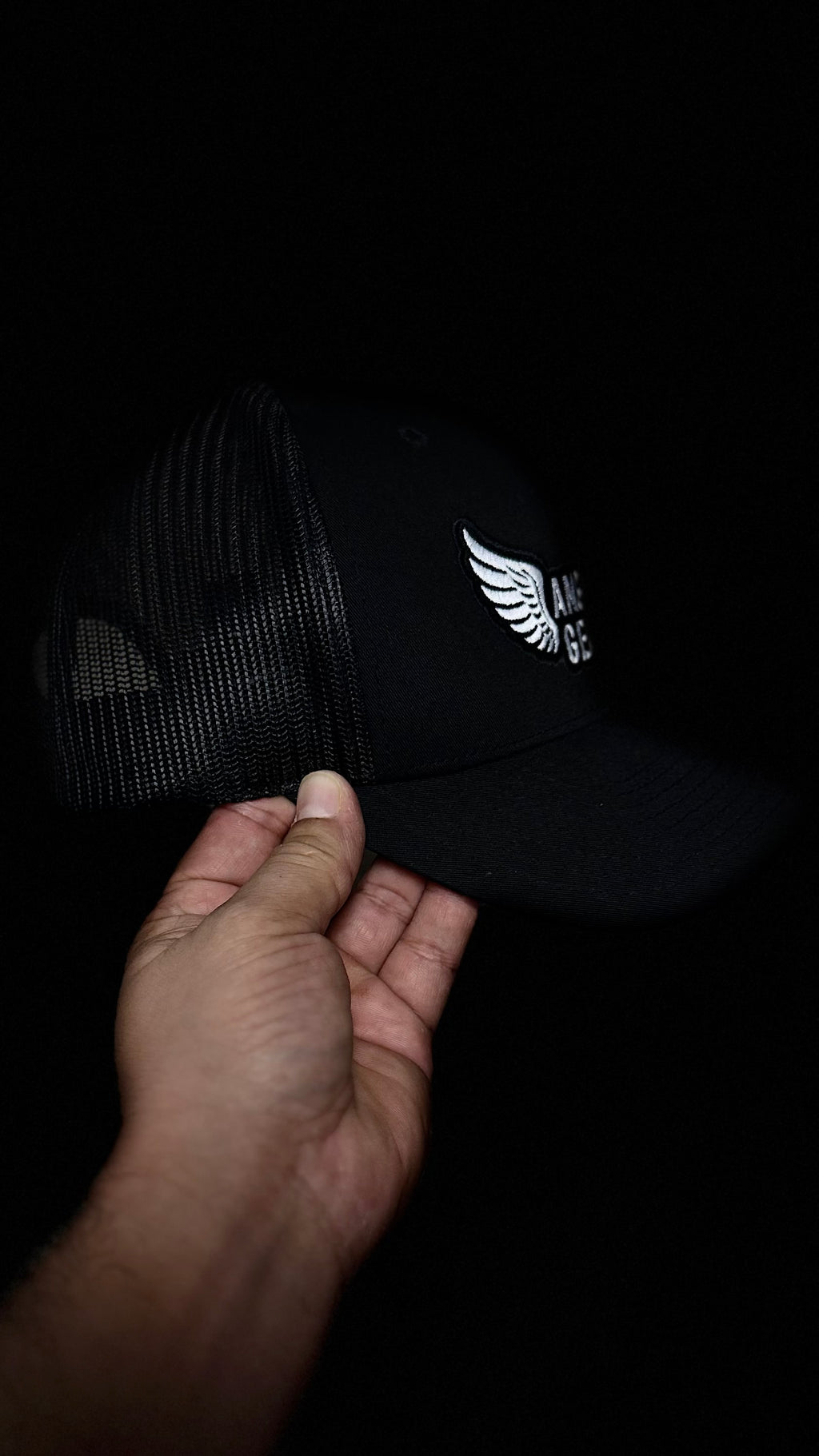 ANGEL GEAR Black on Black Hat