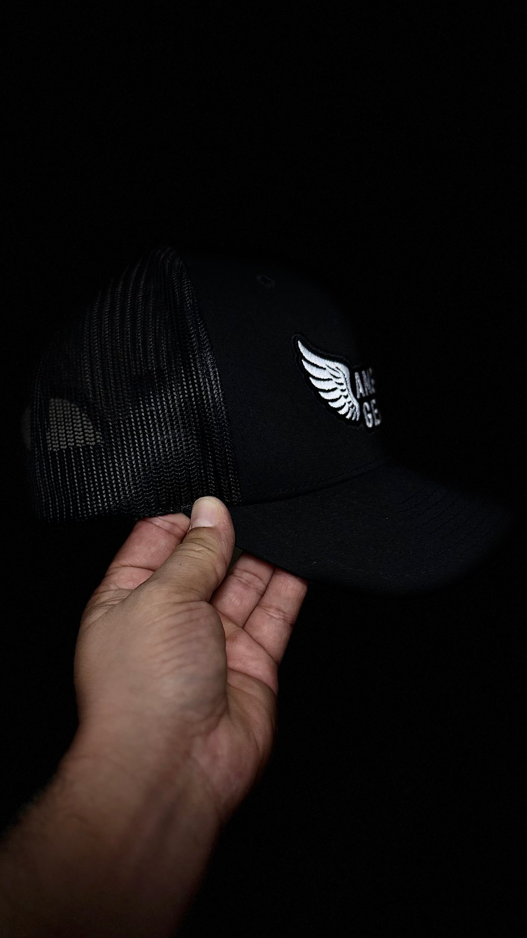 ANGEL GEAR Black on Black Hat