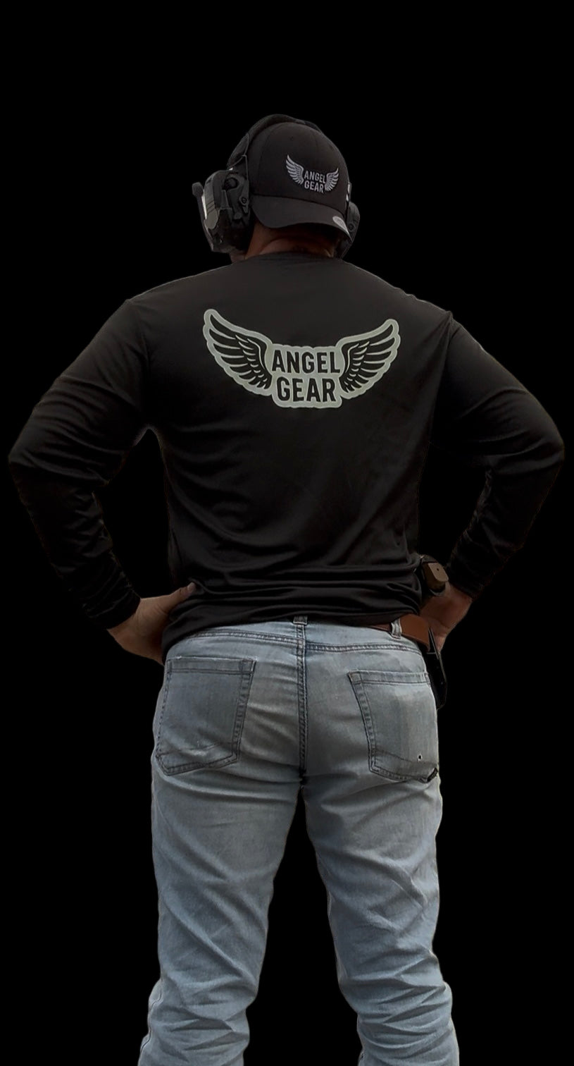 XL Black Angel Gear Long Sleeve Shirt -FREE SHIPPING!