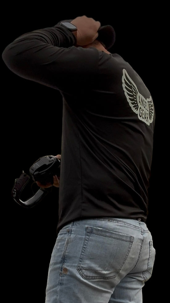 XL Black Angel Gear Long Sleeve Shirt -FREE SHIPPING!