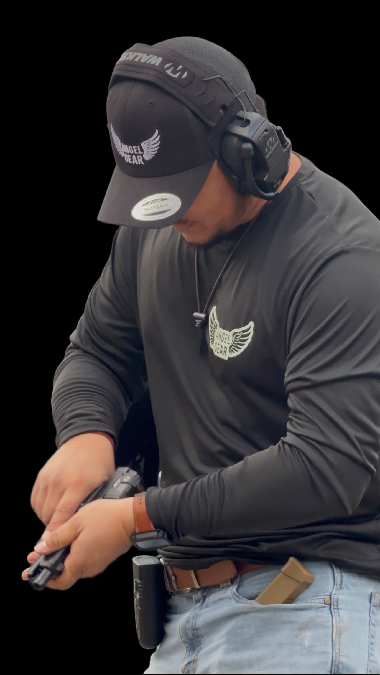ANGEL GEAR Black on Black Hat -FREE SHIPPING!