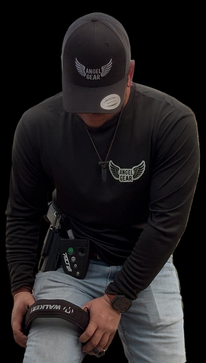 XL Black Angel Gear Long Sleeve Shirt -FREE SHIPPING!